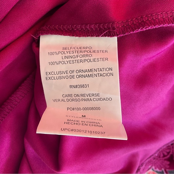 Sequin Hearts Raspberry Pink Dress Lace Trim Hem - NWT - Picture 6 of 8